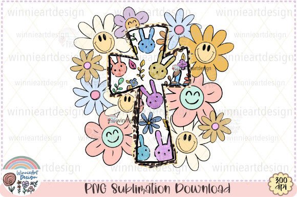 Download Faith Cross Daisy Boho Easter Doodle PNG - Boho easter Collection