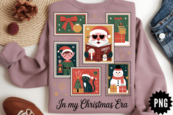 Download Retro Christmas Cute Animal Stamp PNG - Animal Collection