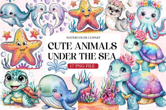 Download Cute Animals Under the Sea Sublimation - Animal Collection