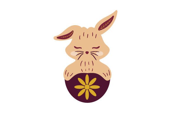Download Boho Easter Bunny Inside an Egg - Boho easter Collection