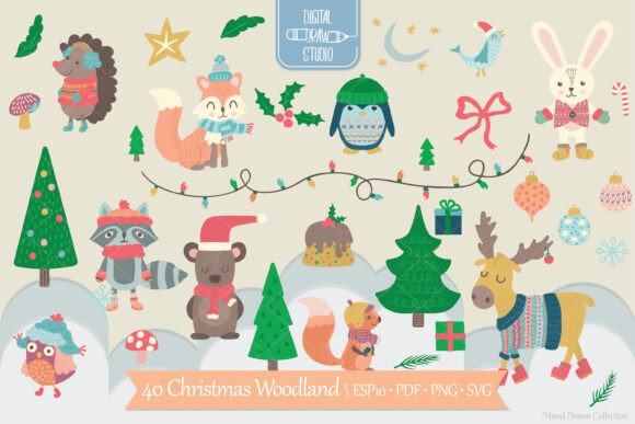 Download Christmas Woodland Animals | Holiday - Animal Collection