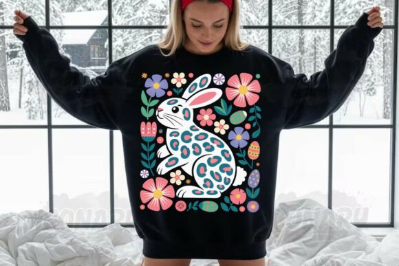 Download Boho Easter Bunny Png, Floral Easter Png - Boho easter Collection