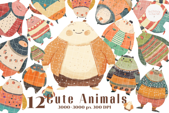 Download Cute Animal Clipart, Whimsical Creatures - Animal Collection