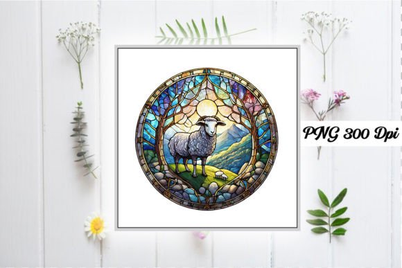Download Sheep Stained Glass Sublimation Design - Sheep stained glass sublimation design Collection