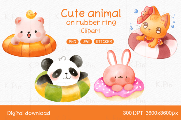 Download Cute Animal Clipart: Summer Fun - Animal Collection